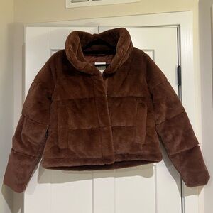 Abercrombie & Fitch Chocolate Faux Fur Jacket